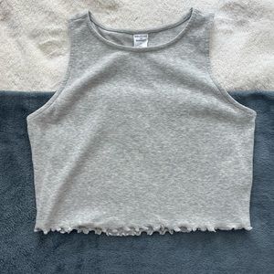 grey crop tank